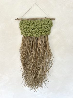 raffia bobble in olive