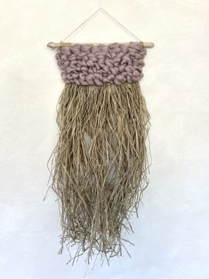 raffia bobble in lilac
